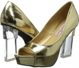 Gold PU 2 Lips Too Too Sunland 14 for Women (Size 7)