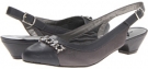 Pewter Satin/Pewter Smooth Faille/Patent Annie Dolores for Women (Size 8.5)