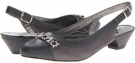 Pewter Satin/Pewter Smooth Faille/Patent Annie Dolores for Women (Size 9)