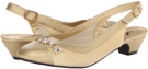 Gold Satin/Gold Smooth Faille/Patent Annie Dolores for Women (Size 11)