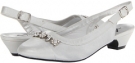 Silver Satin/Silver Smooth Faille/Patent Annie Dolores for Women (Size 6.5)