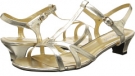 Gold Smooth Faille Annie Edie for Women (Size 7)