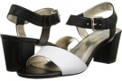 Black/White Leather Anne Klein Petrona for Women (Size 9.5)