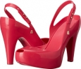 Pink Light Pink Flocked Melissa Shoes Ultragirl Heel for Women (Size 5)