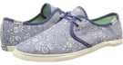 Denim Flowers Blue Soludos Sand Shoe Lace Up Prints for Women (Size 7)