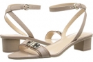 Light Taupe/Dark Taupe Leather Nine West Tillie for Women (Size 8)