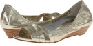 Soft Gold Metallic Cole Haan Amari Ot Wedge for Women (Size 5)