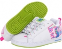 White/Crazy Pink/Citrus DC Court Graffik SE W for Women (Size 5)