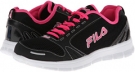 Black/White/Knockout Pink Fila Fila Deluxe for Women (Size 7.5)