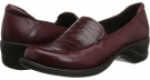 Burgundy Leather/Croc Clarks England Azlyn Wish for Women (Size 6.5)