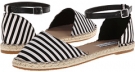 Black/White Fabric Steve Madden Aadison for Women (Size 6.5)