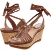 Light Brown Burnished Antique Leather Frye Carlie Strappy for Women (Size 7.5)
