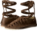 Dark Brown Nubuck Frye Holly Gladiator for Women (Size 8)