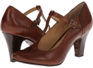 Cognac Smooth Full Grain Frye Scarlett T Strap for Women (Size 9)