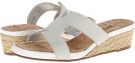 White Mini Lizard/White Ferns Patent Vaneli Kallita for Women (Size 8.5)