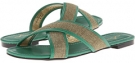 Green Raffia - Kid PU Annie Sofia for Women (Size 7)