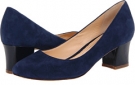 Blazer Blue Suede/Patent Cole Haan Chelsea Low Flared Heel for Women (Size 5.5)