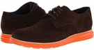 Dark Brown Suede/Orange Cole Haan LunarGrand Wingtip for Men (Size 9.5)