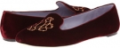 Bordeaux Velvet Johnston & Murphy Riley Embroidered Slipper for Women (Size 7.5)