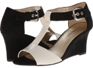 Off White/Black Fabric Bandolino Wynne for Women (Size 6.5)