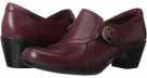 Burgundy Leather Clarks England Ingalls Ocean for Women (Size 8.5)