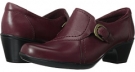 Burgundy Leather Clarks England Ingalls Ocean for Women (Size 9)