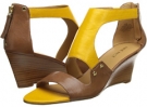 Light Brown/Yellow Leather Nine West Rooster for Women (Size 6.5)