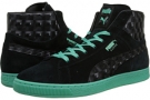 Black/Green PUMA Classic Mid Suede for Men (Size 7.5)