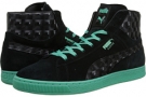 Black/Green PUMA Classic Mid Suede for Men (Size 8.5)