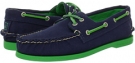 Navy/Green Sperry Top-Sider A/O 2-Eye Canvas Pop for Men (Size 9.5)