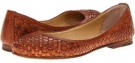 Cognac Dipped Veg Tan Frye Carson Woven Dipped for Women (Size 6.5)