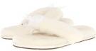 White Sheepskin UGG Fluff Flip Flop II for Women (Size 12)