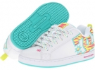 White/Atomic Lime DC Court Graffik SE W for Women (Size 6.5)