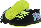 Black/Fluorescent Purple DC Court Graffik W for Women (Size 9)