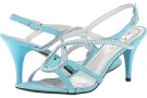 Turquoise Satin Annie Alexa for Women (Size 7.5)