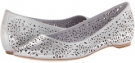 Silver Metallic Suede Johnston & Murphy Tami Laser Ballet for Women (Size 6.5)