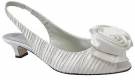 Accent Shoes (White Satin) - Women's Women's 6.5