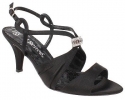 Zada Shoes (Black Satin) - Women's Women's 6.5