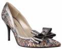 Fame Shoes (Pewter Patent/Floral) - Women's Women's 6.5