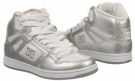 DC Shoes Rebound Hi Shoes (White/Silver) - Women's