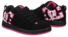 DC Shoes Court Graffik SE P/G Shoes (Blk/Crazy Pnk/Silver) - Kids'