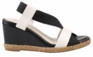 Halina Sandals (Black/White) - Women's Women's 6.5