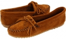 Brown Suede Minnetonka Kilty Suede Moc for Women (Size 8)