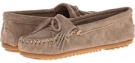 Stone Suede Minnetonka Kilty Suede Moc for Women (Size 6)