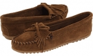 Dusty Brown Suede Minnetonka Kilty Suede Moc for Women (Size 7)