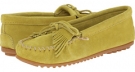 Lime Suede Minnetonka Kilty Suede Moc for Women (Size 8.5)