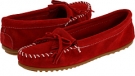 Red Suede Minnetonka Kilty Suede Moc for Women (Size 7.5)