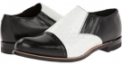 Black/White Kidskin/Ostrich Print Leather Stacy Adams Madison for Men (Size 10)