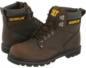 Dark Brown Leather Caterpillar 2nd Shift for Men (Size 7.5)