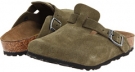 Olive Suede Birkenstock Kids Boston for Kids (Size 8.5)